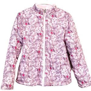 Pink reversible zip-up jacket size XL / XG (14/16) winter or fall wear for girls